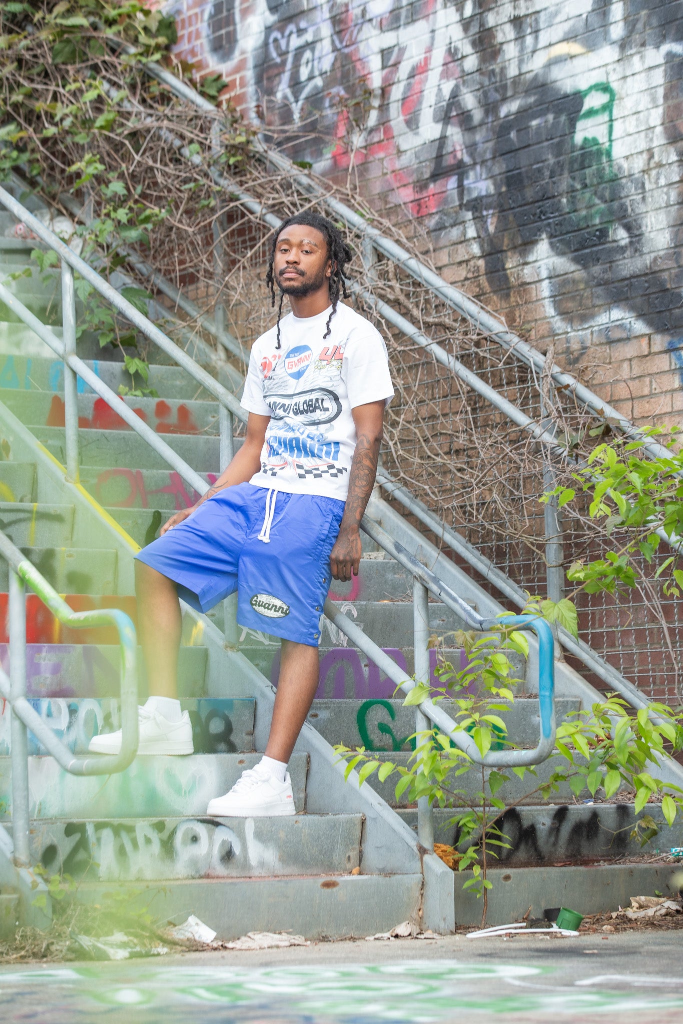 Blue Gvanni world shorts 🌐