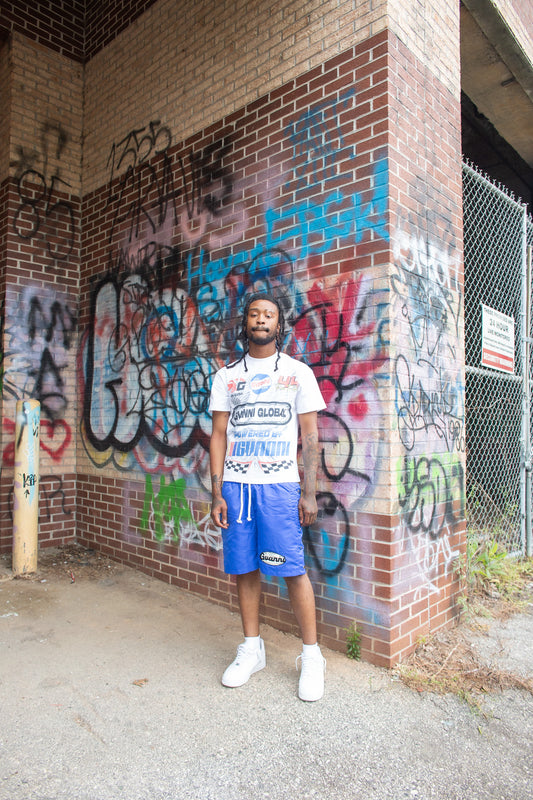 Blue Gvanni world shorts 🌐